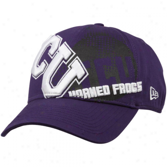 Tcu Horned Frog Gear: New Era Texas hCtistian Horned Frogs Purple Spotlight 39thirty Stretch Fit Hat