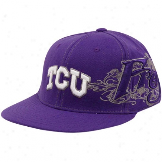 Tcu Horned Frogs Geat: Top Of The World Texas Christian Horned Frogs Purple Quake 1-fit Flex Hat