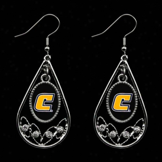 Tennessee Chattanooga Mocs Ladies Tear Drop Crystal Dangle Earrings