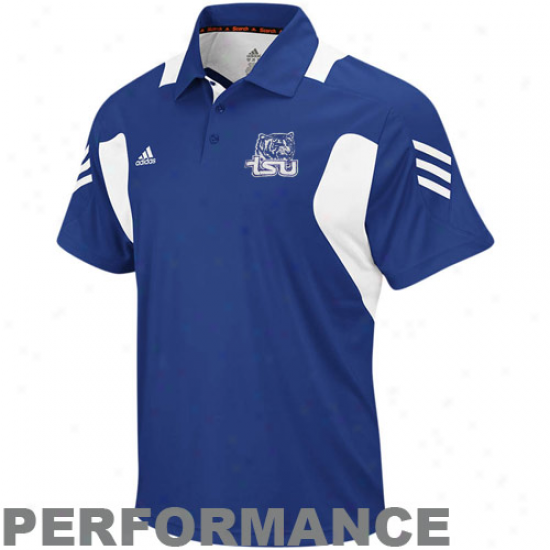 Tennessee State Tigers Clothing: Adidas Tennessee State Tigers Royal Blue 2010 Scorch Classc Performance Polo