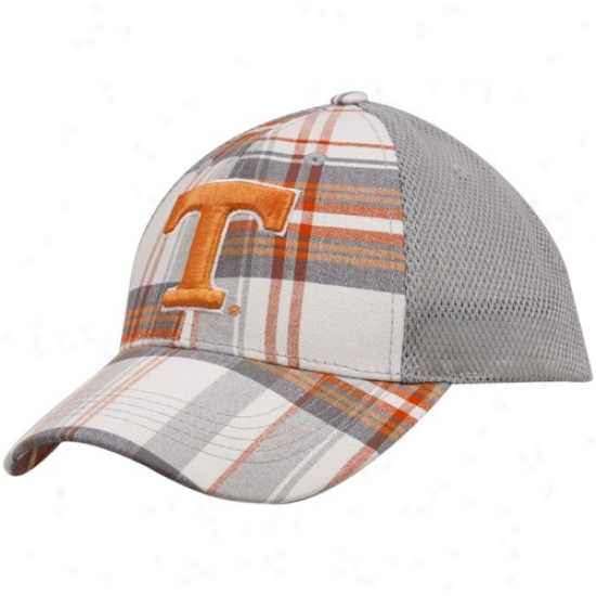 Tennessee Volunteers Gear: Top Of The World Tennessee Volunteers Tennessee Orange Plaid Mvp Mesh Back Adjustable Hat