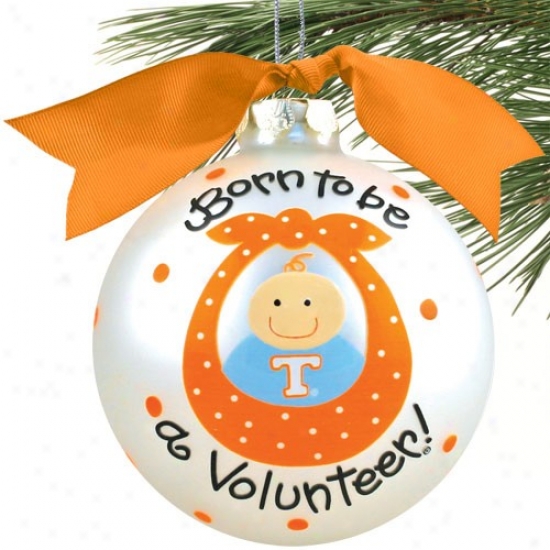 Tennessee Volunteers Silver Born To Be Baby Boy Christmas Ornament