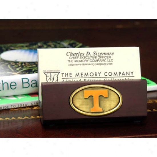 Tennessee Volunteers Wooden Business Card Holder