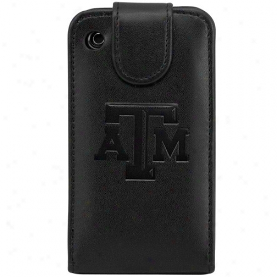 Texas A&m Aggies Black Leather Team Logo Iphone Wallet