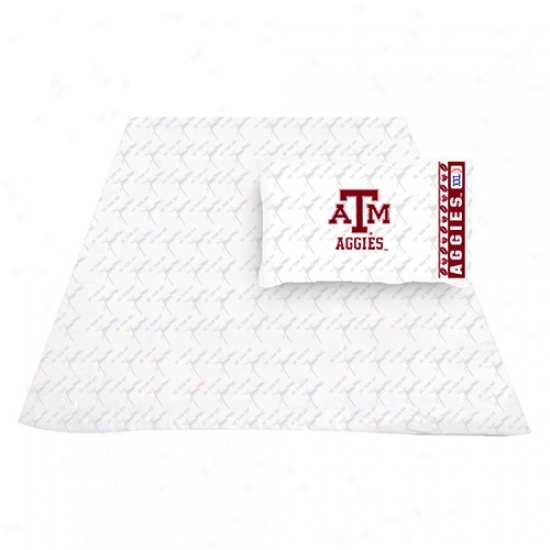 Texas A&m Aggies Twin Size Sheet Set