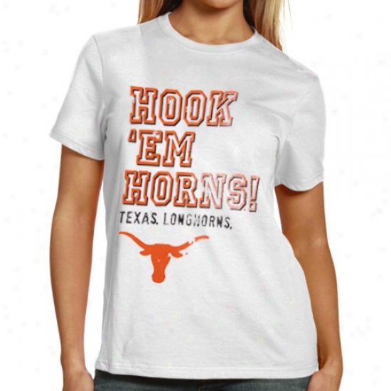 Texas Longhorn T Shirt : Espn U Texas Longhorn Ladies White X's & O's T Shirt