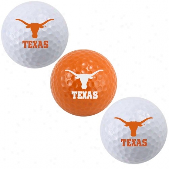 Texas Longhorns 3-pack Golf Balls