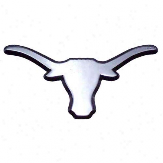 Texas Longhorrns Chrome Mascot Auto Emblem