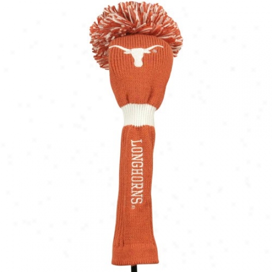 Texas Longhorns Focal Orange Pom Pom Golf Headcover