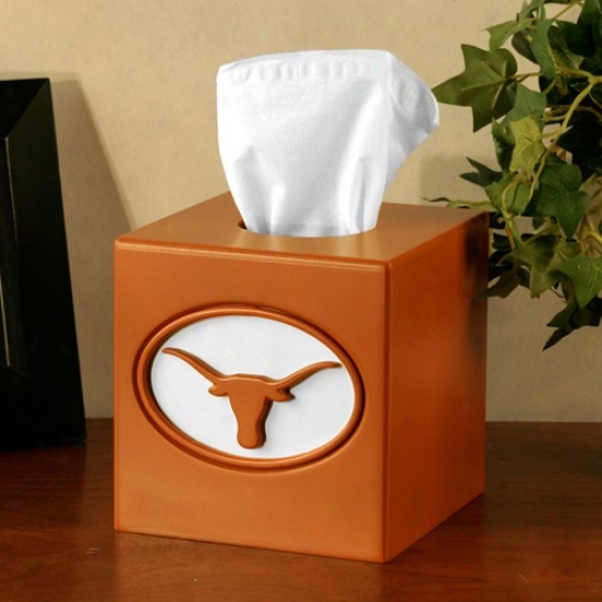 Texas Lobghorns Focal Orange Wooden Team Logo Tissue Blx Cover