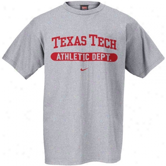 Texas Tech Red Raiders Attire: Nike Texas Tech Red Raiders Ash Athletic Department T-shirt