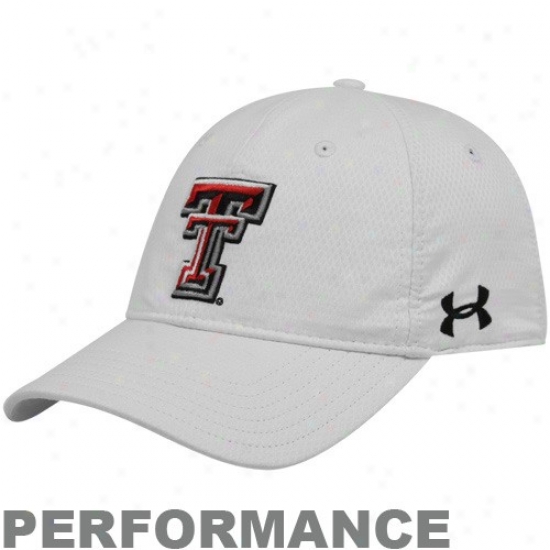 Texas Tech Red Raiders Hat : Under Armour Texas Tech Red Raiders Ladies White Zone Performance Adjustable Hat