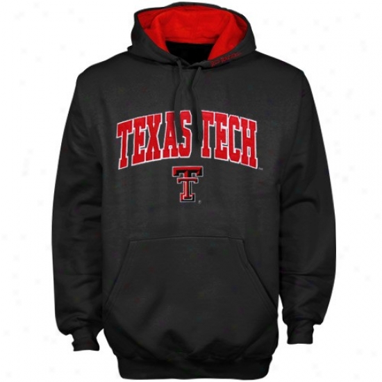 Texas Tech Red Raiders Hoody : Texas Tech Red Raiders Black First-rate Twill Pullover Hoody