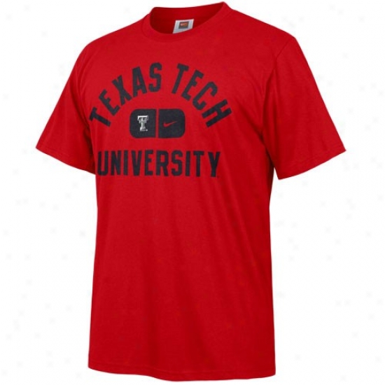 Texas Tech Red Raiders Tshirt : Nike Texas Tech Red Raiders Scarlet College Athletic Tshirt