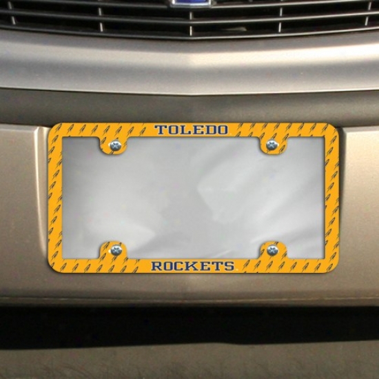Toledo Rockets Sparse Rim Mini-logo License Plate Frame