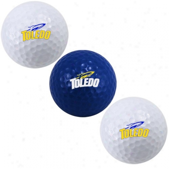 Toledo Rockets Three Pack Of Golf Balls