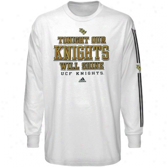 Ucf Knights Apparel: Adidas Ucf Knights Wjite Victory Song Long Sleeve T-shirt