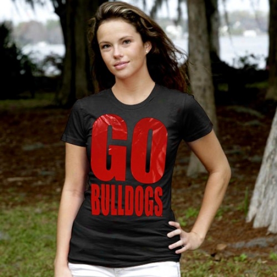 Uga Bulldogs Tshirt : My U Uga Bulldogs Ladies Black Team Cheer Tshirt