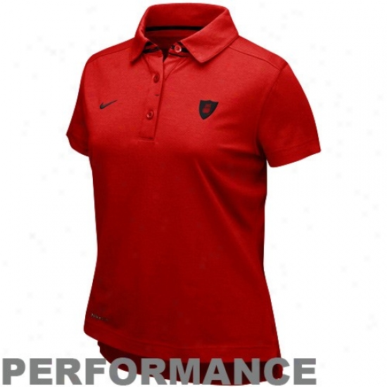 Uga Golf Shirts : Nike Uga Ladies Red As If Performance Golf Shirts