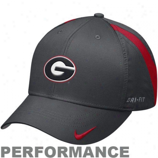 Uga Hat : Nike Uga Charcoal Training Camp Legacy 91 Performance Adjustable Hat