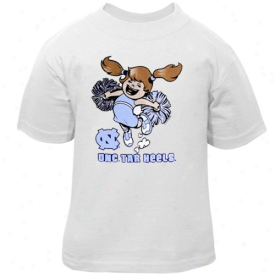 Unc T-shirt : Umc (unc) Toddler Girls White Little Cheerleader T-shkrt