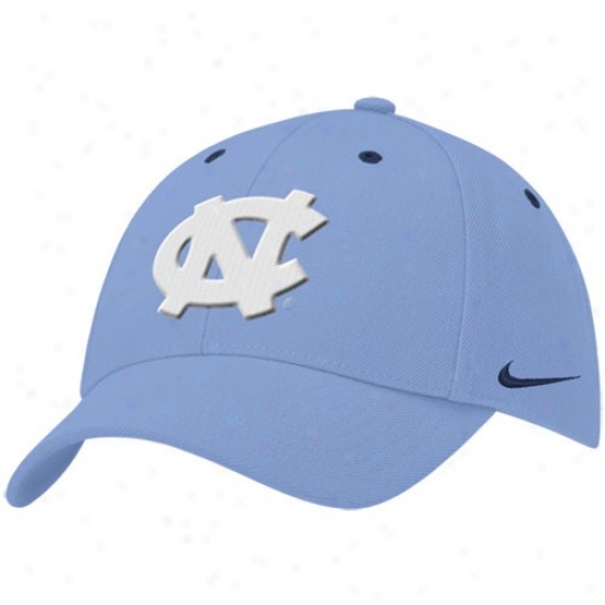 Unc Tar Heel Hats : Nike Unc Tar Heel (unc) Carolina Blue Lacrosse Swoosh Structured Flex Become Hats
