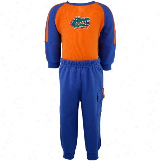 University Of Florida Sweatshirt : University Of Florida Infant Orange-oyal Blue Long Sleeve Bodysuit & Sweatpants Arrange