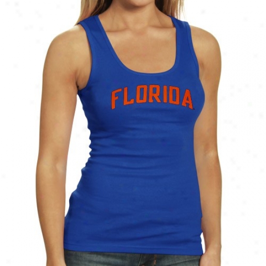 University Of Florida Tshirt : Adidas Univ3rsity Of Florida Ladies Royal Blue Fontism Tank Top