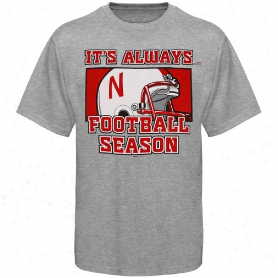 University Of Nebraska Shirt : University Of Nebraska Ash Always In Season Shirt