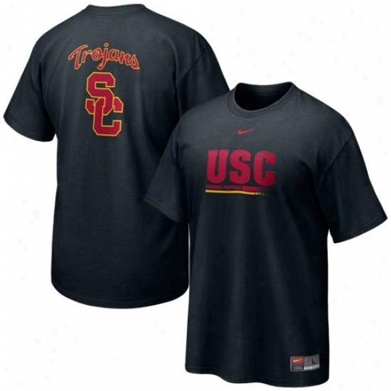 University Of Southern California Tshirt : Nike University Of Southern California Mourning 2010 Practice Tshirt