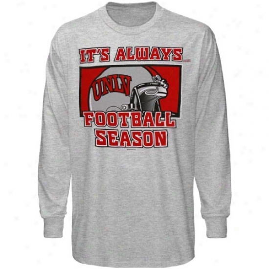 Unlv Runnin Rebels Apparel: Unlv Runnin' Rebels Ash Always In Season Slow Sleeve T-shirt