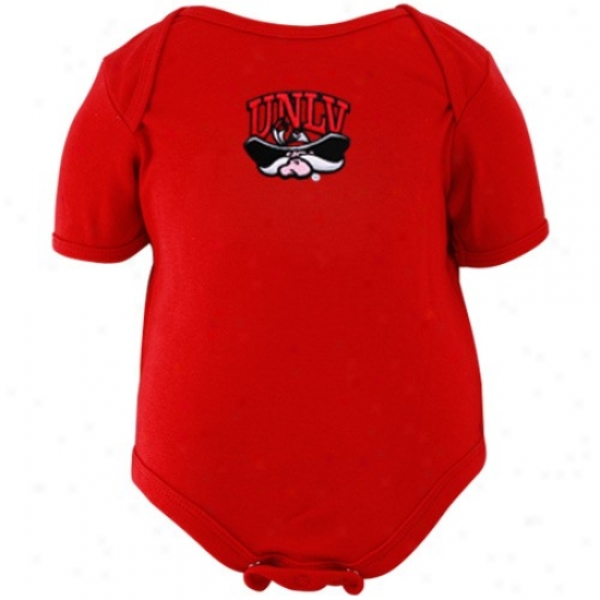 Unlv Runnin' Rebels Infant Red Logo Embroidered Creeper