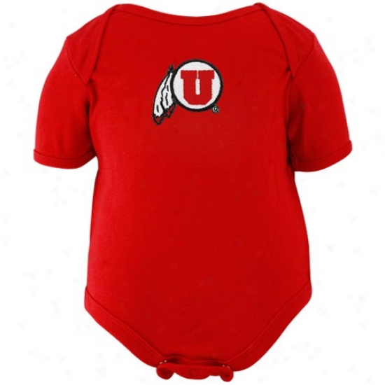 Utah Utes Infant Crimsom Embroidered Creeper