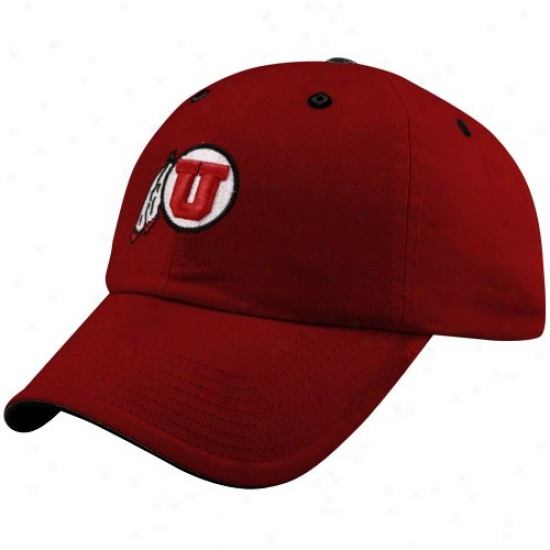 Utah Utes Merchandise: Top Of The World Utqh Utes Crimson Crew Adjustable Hat