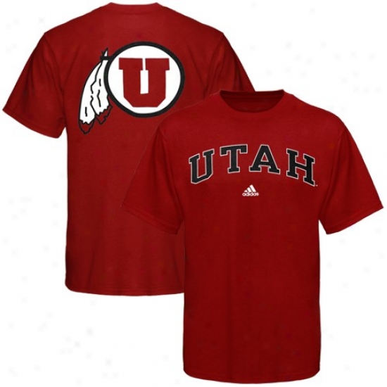 Utah Utes T-shirt : Adidas Utah Utes Crimson Relentless T-shirt