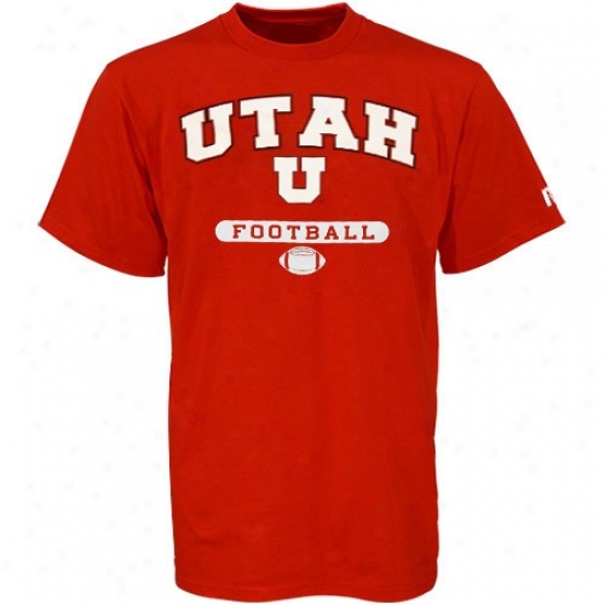 Utah Utes T-shirt : Russell Utah Utes Crimson Football T-shirt