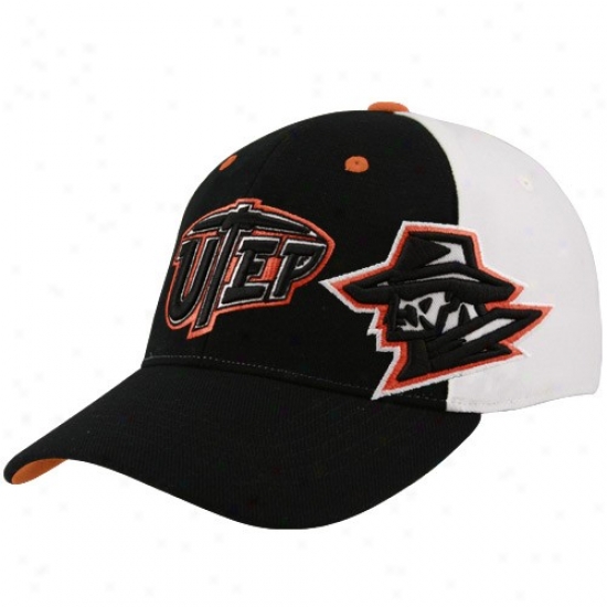 Utep Miners Gear: Top Of The World Utep Miners Black-white X-ray Flex Fit Hat