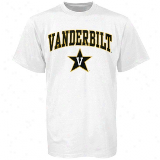 Vanderbilt Commodores Tshirt : Vanderbilt Commodores White Bare Essentials Tshirt