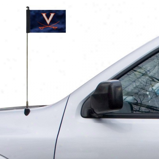 Virginia Cavaliers Languish : Virginia Cavaliers Navy Blue Car Antenna Flag