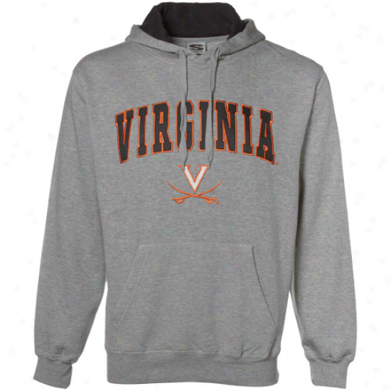 Virginia Cavaliers Stuff: Virginia Cavaliers Ash Classic Twill Hoody Sweatshirt