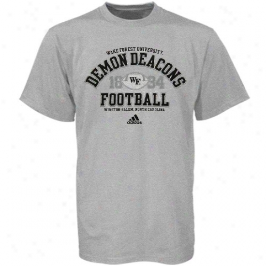 Wake Forest Demon Deacons Attire: Adidas Wake Foresy Demon Deacona Ash Gut Check Football Practice T-shirt