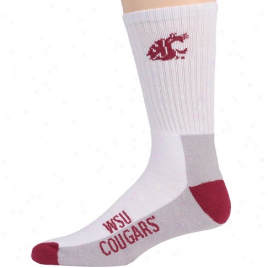 Washington State Cougars Tri-color Team Logo Company Socks