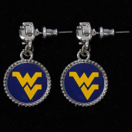 West Virginia Mountaineers Crystal Stud Fawn Earrings