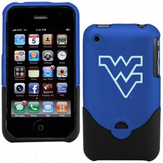 West Virgini aMountaineers Navy Blue Team Logo Iphone Duo Shell Case