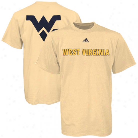 Western Virginia Mountaineers Shirts : Adidas West Virginia Mountaineers Gold Prime Time Shirts