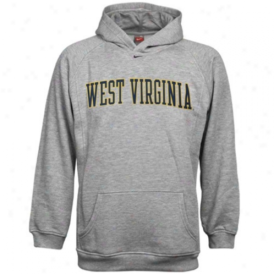 Wes5 Virginia Sweat Shirt : Nike West Virginia Ash Youth Classic Labor Shirt