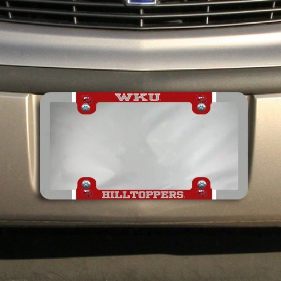 Western Kentucky Hilltoppers Thin Rim Varsity License Plate Frame