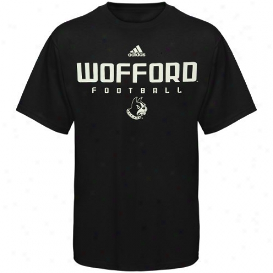 Wofford Terriers Tshirt : Adidas Wofford Terriers Black Sideline Tshirt