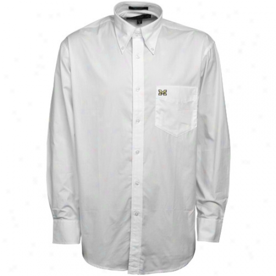 Wolverines Tshirt : Colony Sportswear Wolverines White Chalm Dress Tshirt