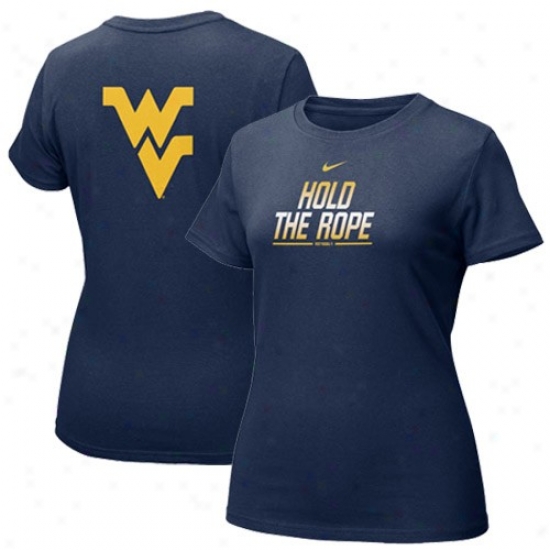 Wvu Mountaineer T Shirt : Nike Wvu Mountaineer Ships Blue Ladies Uniform T Shirt
